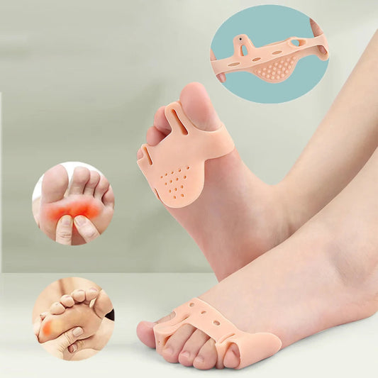 2Pcs/Pair Magnetic Toe Splitter for Hallux Valgus Foot Center Particle Massage Shock Absorption and Pressure Relief