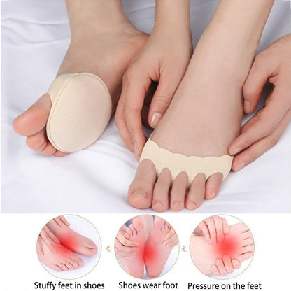 2/4Pcs Metatarsa Pads Soft Ball of Foot Cushions Prevention Pain Relief Honeycomb Fabric High Heels Invisible Socks