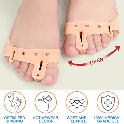 2Pcs/Pair Magnetic Toe Splitter for Hallux Valgus Foot Center Particle Massage Shock Absorption and Pressure Relief