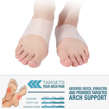 2Pcs/Pair Gel Arch Support Sleeves for Plantar Fasciitis Flat Foot Pain Relief Foot Compression Cushions Foot Care Tool