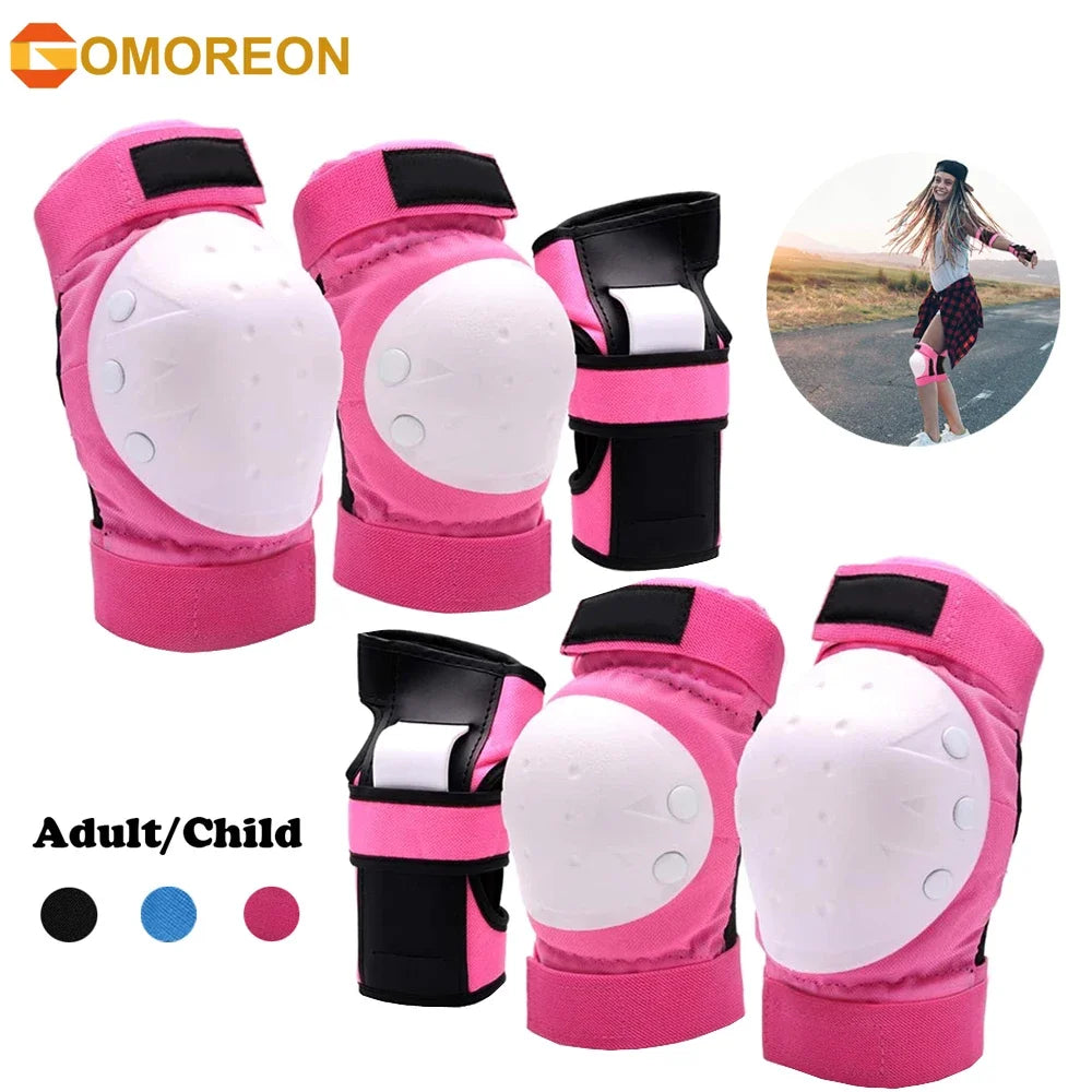 Protective Gear Set for Adult/Youth Knee Pads Elbow Pads Wrist Guards for Skateboarding Cycling Bike BMX Bicycle Scootering