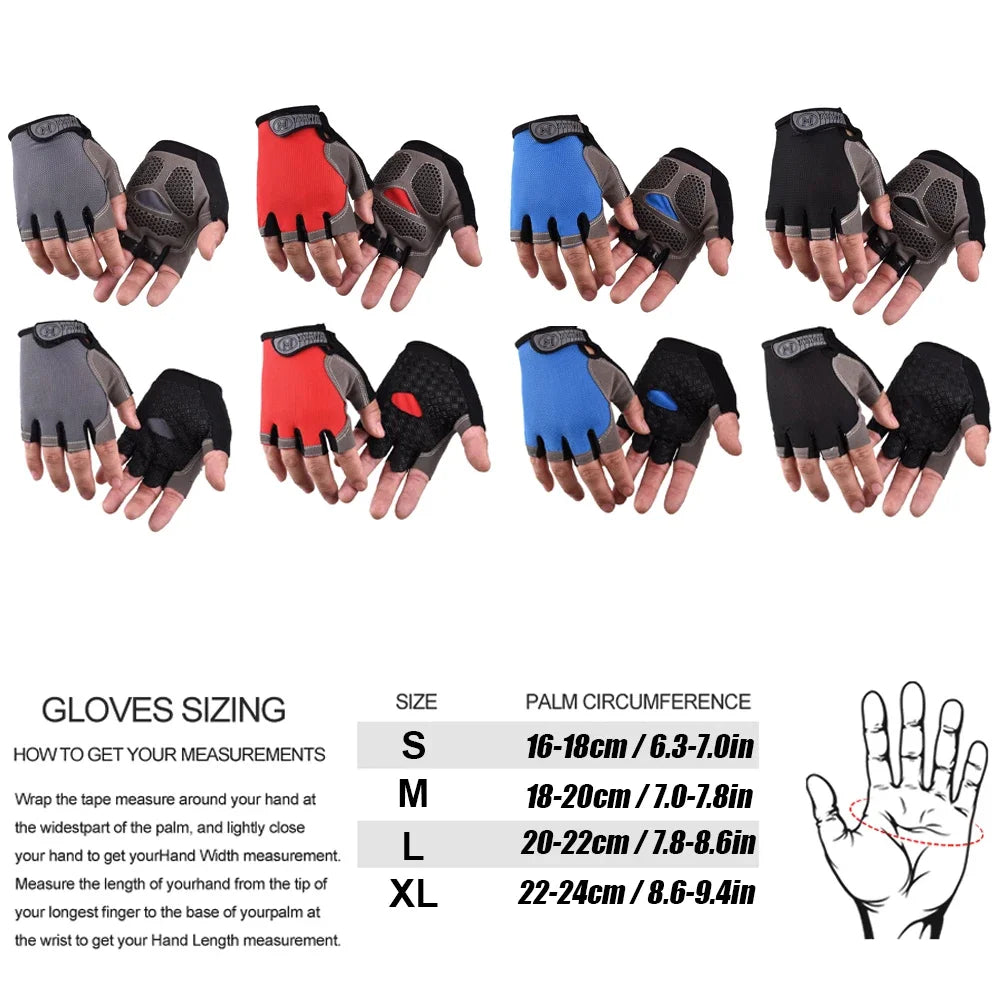 Cycling Gloves for Men/Women Anti Slip Shock Absorbing Biking Gloves Half Finger Gel Pad Bicycle Gloves Breathable Bike Glove