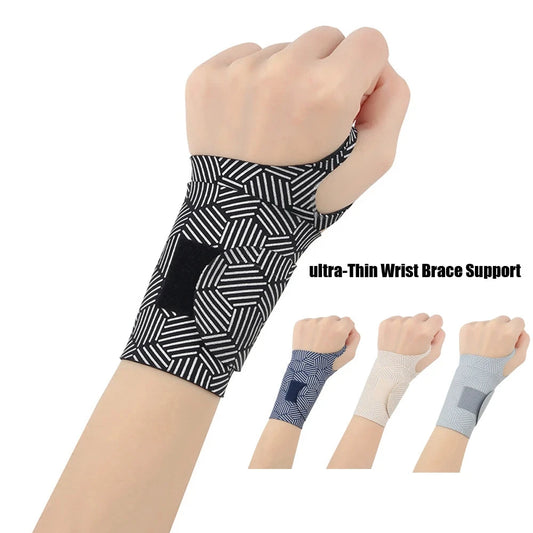 Ultra Thin Wrist Brace Support , Sport Wrist Thumb Compression Wraps for Carpal Tunnel, Adjustable Wrist Straps for Men Women