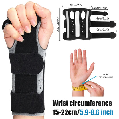 Wrist Brace for Carpal Tunnel, Adjustable Night Wrist Support with Splints,Hand Support for Arthritis,Tendonitis,Sprain,Injuries