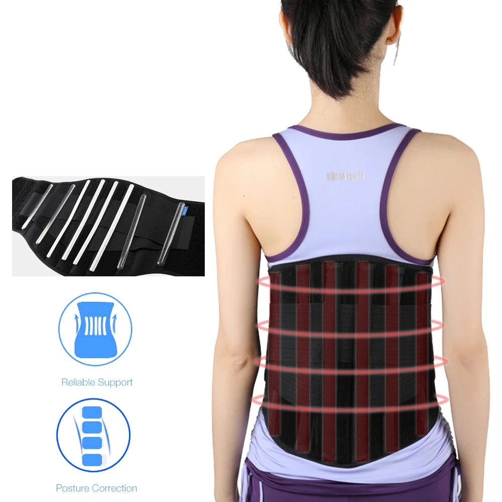 Lumbar Support Belt, Lower Back Braces for Back Pain Relief - Waist Back Brace for Herniated Disc,Sciatica,Scoliosis