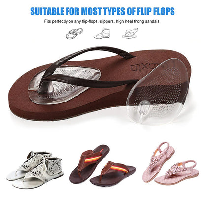 2Pcs/Pair Gel Cushions for Flip Flop Thong Sandals Forefoot Pads