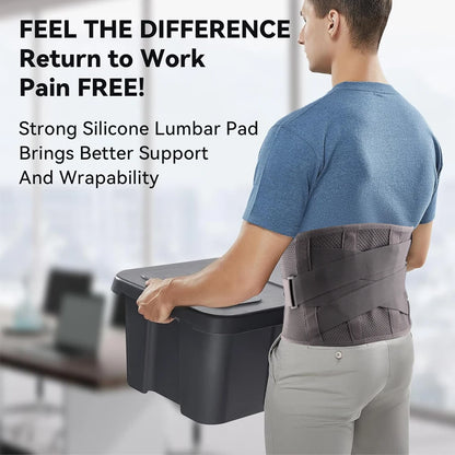 Back Brace for Lower Back Pain Relief Men Women, Immediate Relief from Sciatica, Herniated Disc, Breathable Back Support Brace