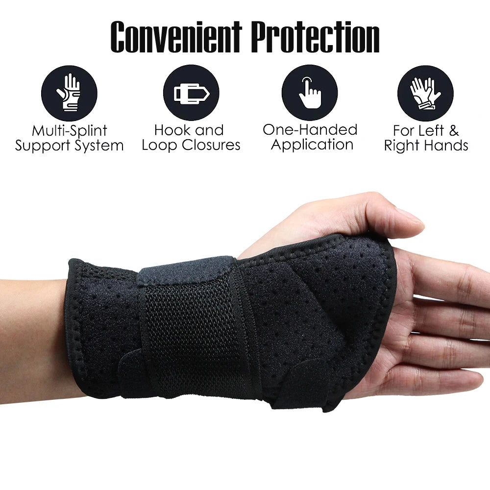 1Pcs Wrist Brace for Carpal Tunnel Relief Night Support, Adjustable Splint Right Left Hands Tendonitis, Arthritis Sprains