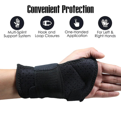 1Pcs Wrist Brace for Carpal Tunnel Relief Night Support, Adjustable Splint Right Left Hands Tendonitis, Arthritis Sprains