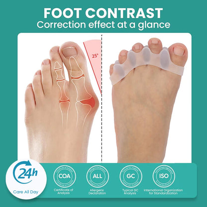 2Pcs Gel Toe Separators Restore Toes