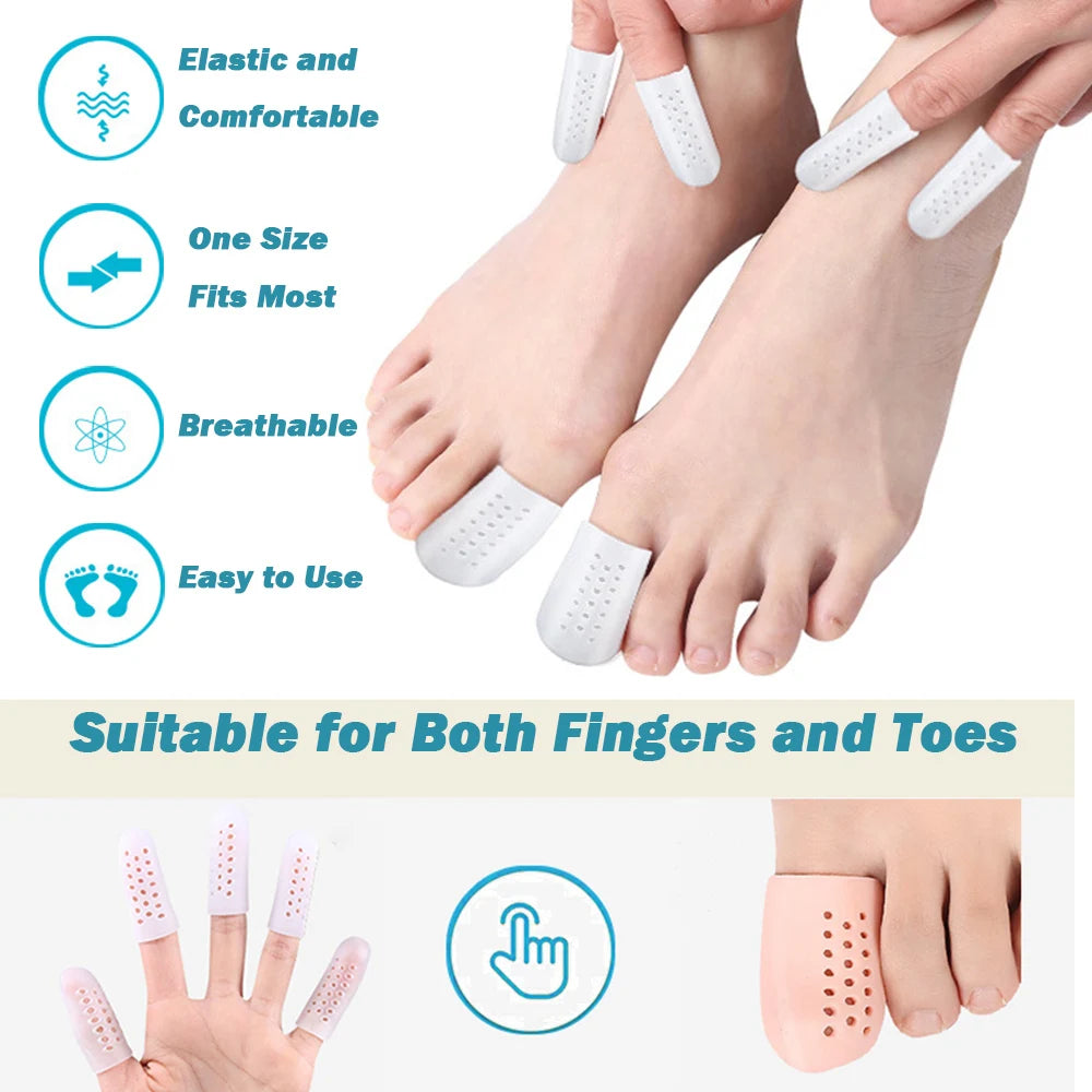 Breathable Toe Protector Toe Cover Sleeves with Holes Provides Relief from Missing or Ingrown Toenails