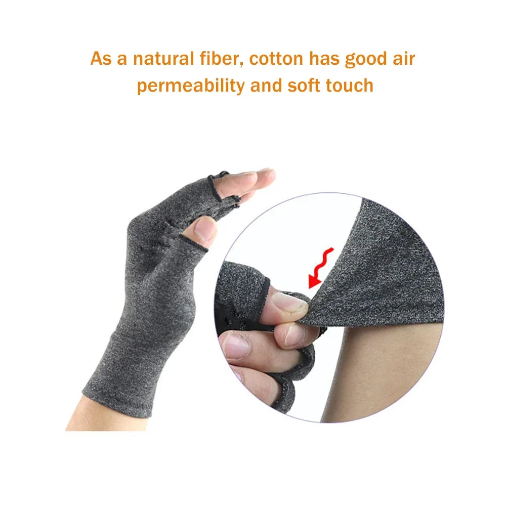 1Pair Unisex Compression Arthritis Gloves Wrist Support Cotton Joint Pain Relief Hand Brace Women Men Therapy Wristband