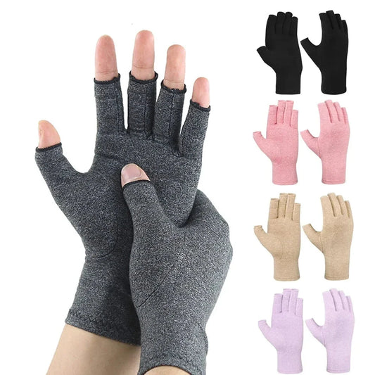 1Pair Arthritis Gloves Women Men, Carpal Tunnel, Rheumatoid, Tendonitis, Fingerless Hand Thumb Compression Gloves