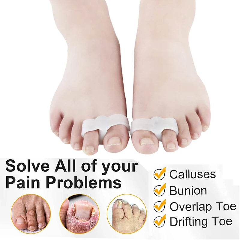 2/4/10Pcs Gel Bunion Corrector Toe Separators with 2 Loops