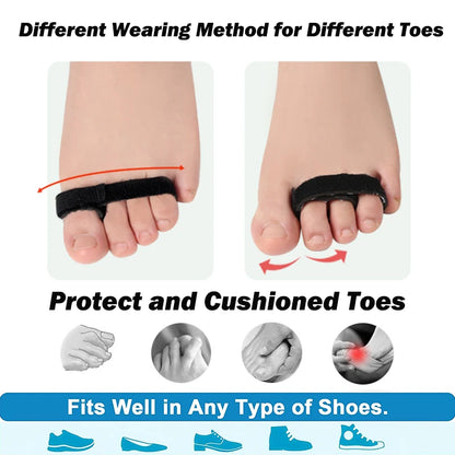 1/2/5/10Pcs Hammer Toe Straighteners Toe Splint Toe Cushioned Bandages for Overlapping Toes Finger Protector