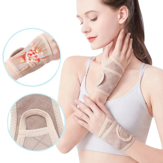 1Pair Wrist Compression Strap and Wrist Brace Sport Support for Fitness, Weightlifting, Carpal Tunnel Arthritis, Pain Relief