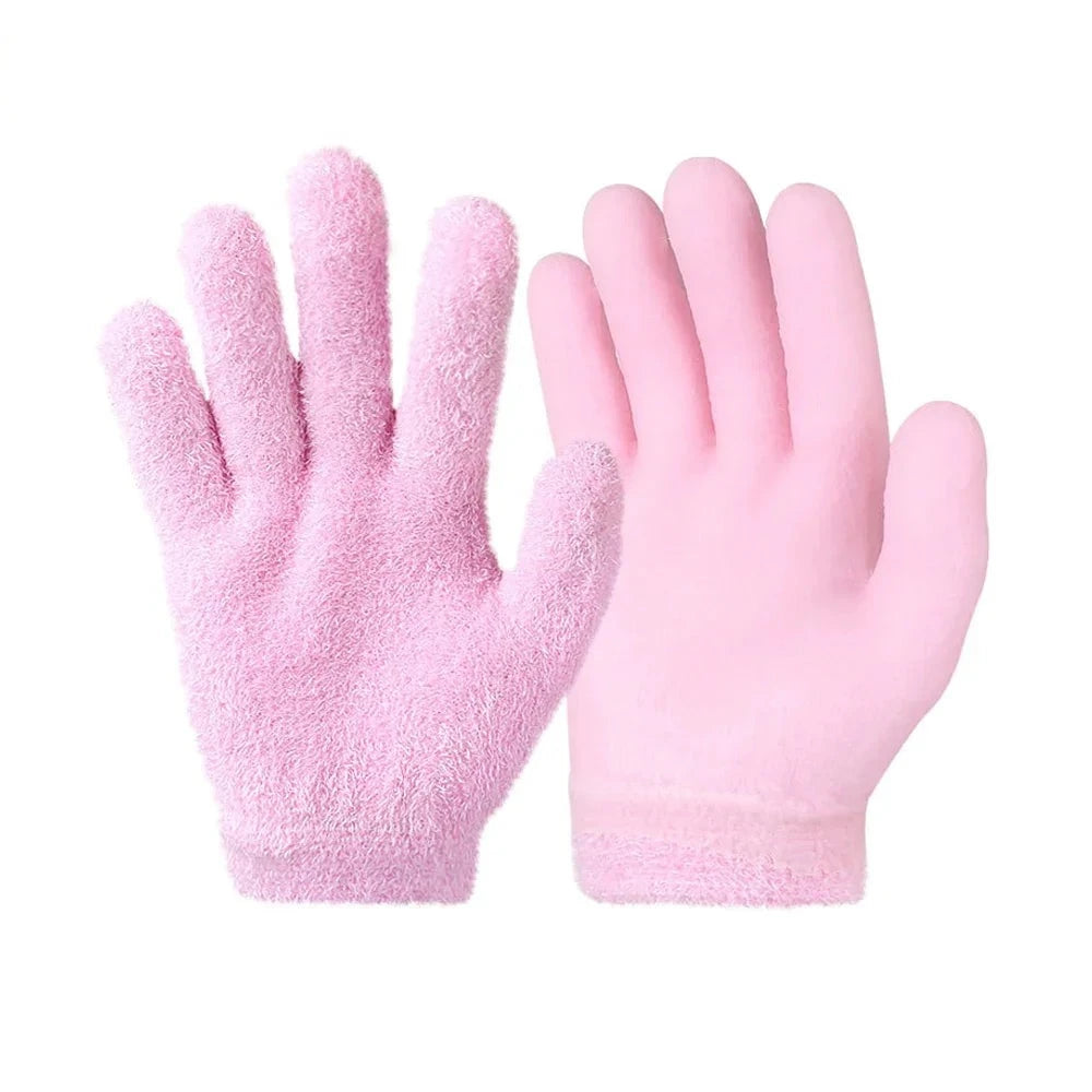 1Pair Spa Gloves Moisturizing Gel Gloves Heal Eczema Cracked Dry Skin Cracked hand, Cuticles for for Repair Treatment