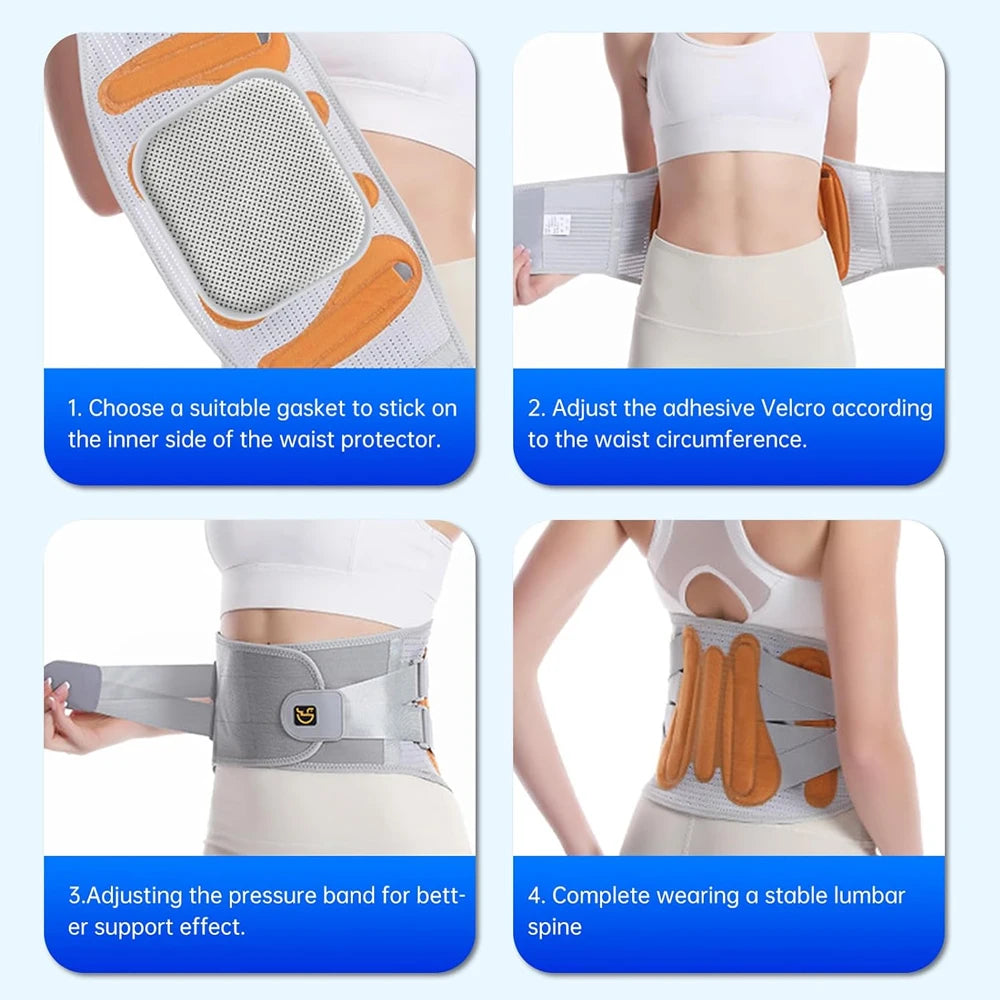 Back Brace for Lower Back Pain, Breathable Back Support Belt for Intant Pain Relief from Sciatica Hernated Disc Scoliosis Sprain