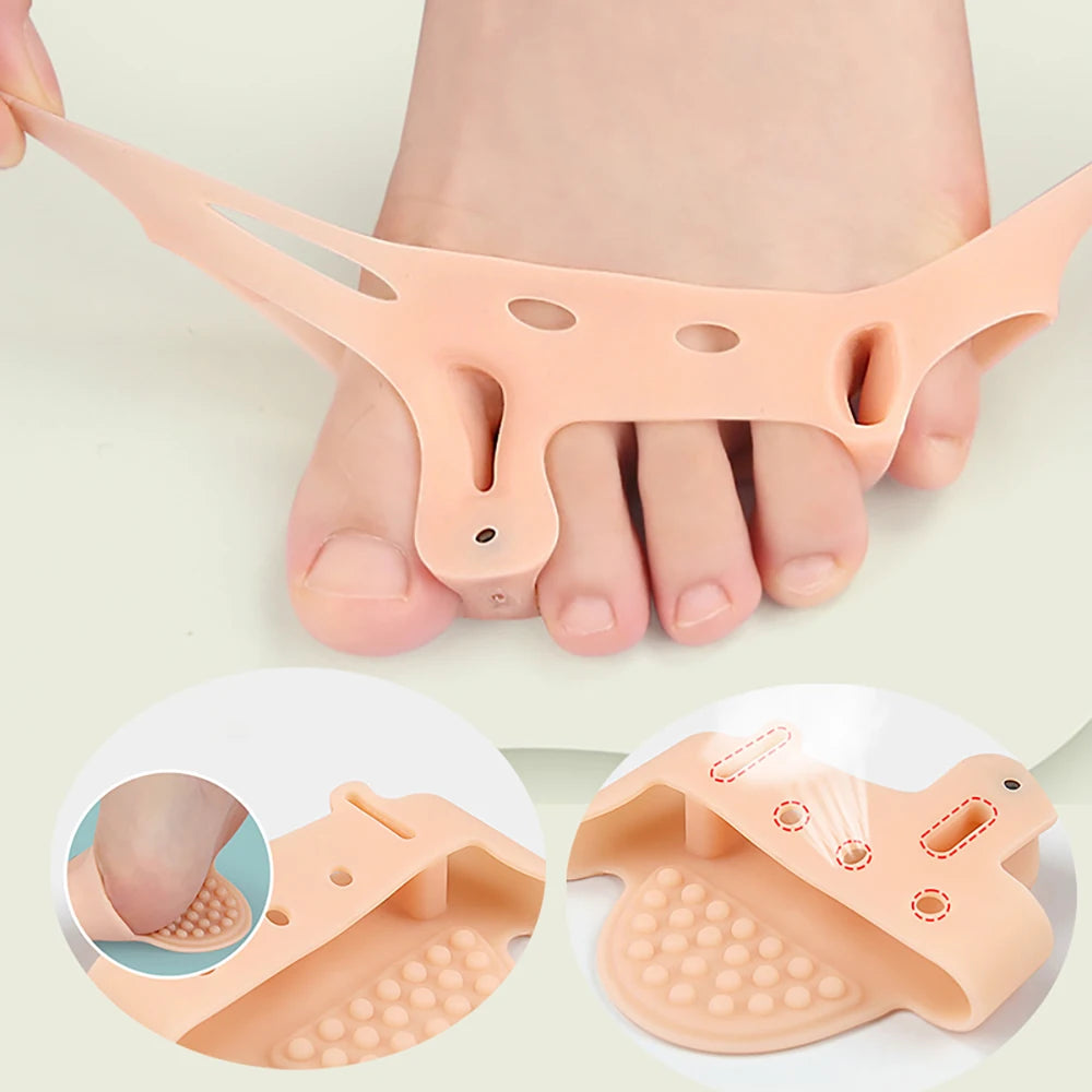 2Pcs/Pair Magnetic Toe Splitter for Hallux Valgus Foot Center Particle Massage Shock Absorption and Pressure Relief