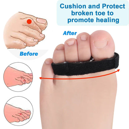 1/2/5/10Pcs Hammer Toe Straighteners Toe Splint Toe Cushioned Bandages for Overlapping Toes Finger Protector