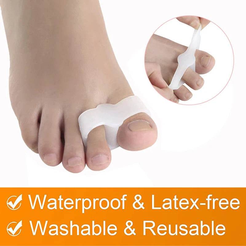 2/4/10Pcs Gel Bunion Corrector Toe Separators with 2 Loops