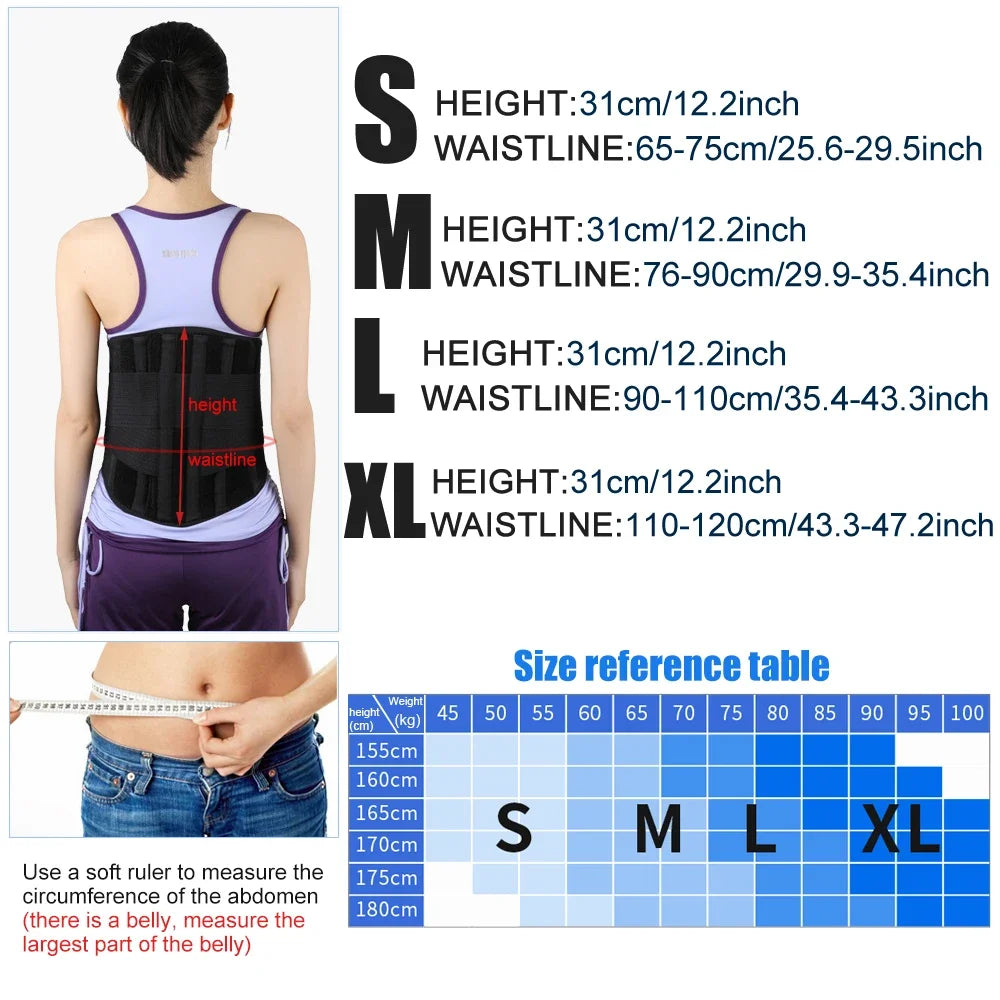 Lumbar Support Belt, Lower Back Braces for Back Pain Relief - Waist Back Brace for Herniated Disc,Sciatica,Scoliosis