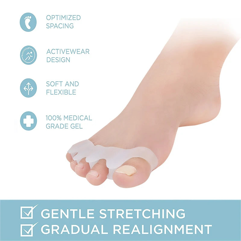 2/4/8Pcs Gel Toe Separators, Corrector  Restore Toes