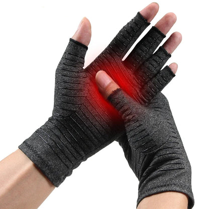 1Pair Compression Arthritis Gloves Premium Arthritic Joint Pain Relief Hand Gloves Therapy Open Fingers Compression Gloves