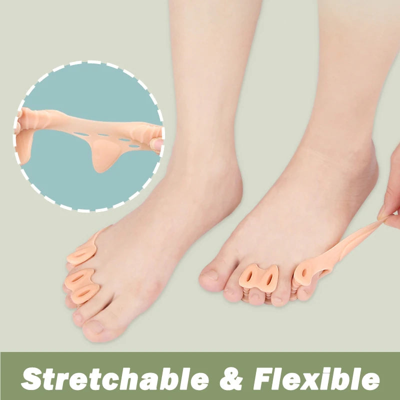 2Pcs Gel Toe Separators & Ball of Foot Cushions Toe Protector to Correct Your Toes Bunion Pain Relief Hammertoe Corrector