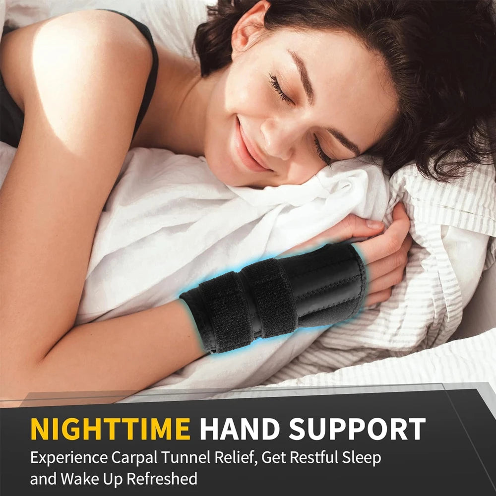 Wrist Brace for Carpal Tunnel Relief Night Support , Maximum Support with 3 Stays Adjustable Splint Right Left Hands Tendonitis