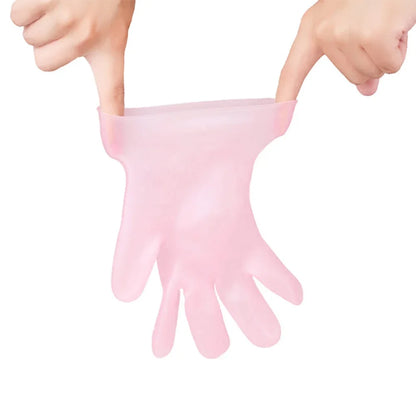 1Pair Moisturizing Gloves Over Night Bedtime Spa Gel Eczema Dry Sensitive Irritated Skin Spa Therapy Secure Glove