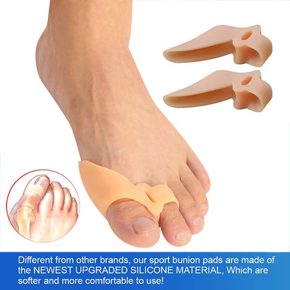 2Pcs Silicone Gel Bunion Corrector Toe Separator, Straighter, Protector