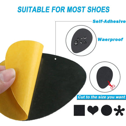 2Pcs Anti-Slip Shoe Stickers Self-Adhesive Shoe Grips Sole Protector for High Heel Shoes Pads on Bottom of Shoes