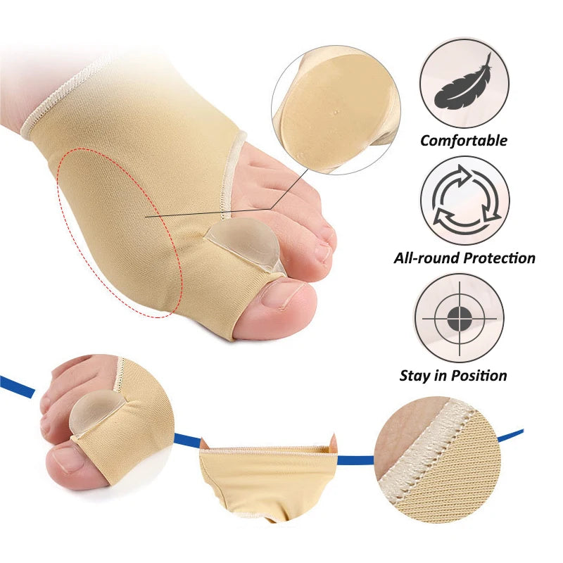 2Pcs/Pair Toe Separator, Bunion Corrector, Pain Relief, Sleeves, Brace Cushions