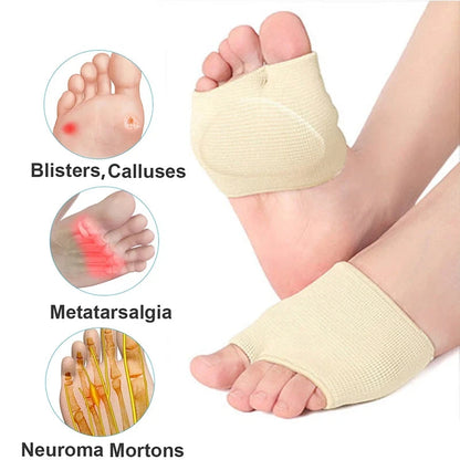 2Pcs/Pair Metatarsal Pads, Ball of Foot Cushions Gel Sleeves Cushions Pad