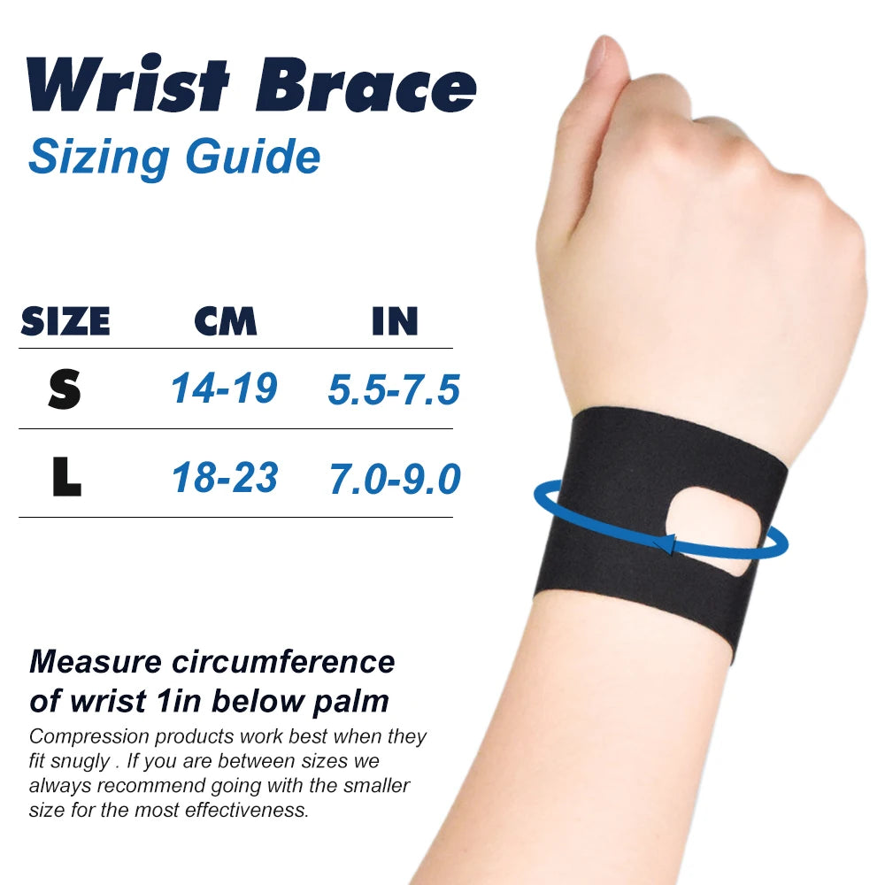 1Pcs Black Adjustable Wrist Brace for TFCC Tears, For Left and Right Wrists, Support for Weight Bearing Strain, Exercise