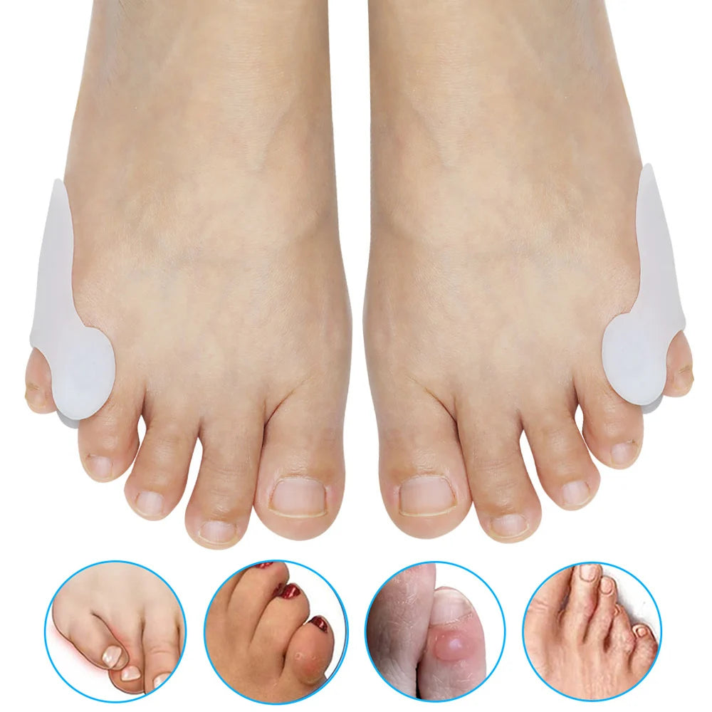 2Pcs Soft Gel Pinky Bunion Corrector Little Toe Separator