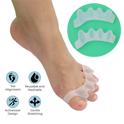 2Pcs Gel Toe Separators Restore Toes