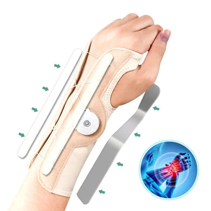 1Pcs Carpal Tunnel Wrist Brace Night Support and Metal Splint Stabilizer,Adjustable Drawstring Hand Brace for Women Men,Sleeping