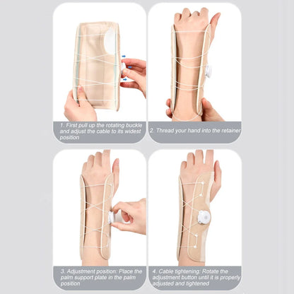 1Pcs Carpal Tunnel Wrist Brace Night Support and Metal Splint Stabilizer,Adjustable Drawstring Hand Brace for Women Men,Sleeping